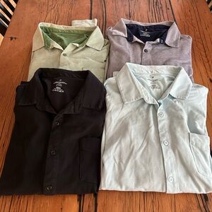 Lot of 4 men’s Fabletics long sleeve casual button down shirts size Large